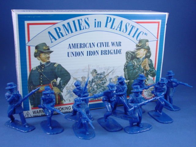 Armies in Plastic 54mm Civil War Union Iron Brigade 20 Figures in Blue