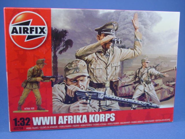 AIRFIX & MARX WWII GERMAN Afrika Korp Toy Soldiers COPIES - - Tan 54MM