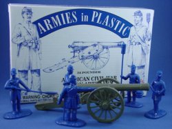 Armies in Plastic American Civil War Union Artillery Gun Crews Kepis 1/32 54mm 