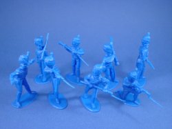 54mm unpainted plastic toy soldiers Timpo Recasts Highland Command Set in red 