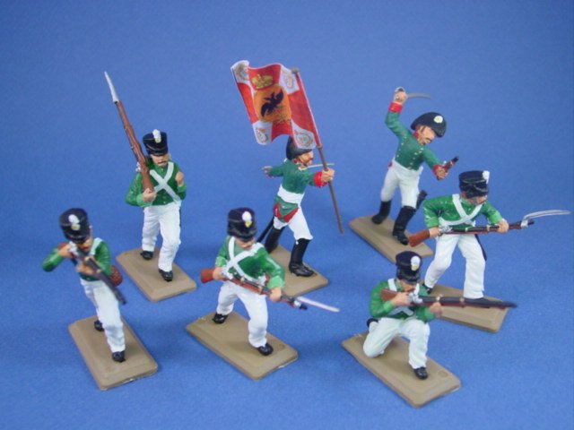 A TSC Exclusive 54mm Painted Plastic DSG Napoleonic Russian Line Infantry 