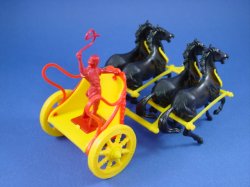 54MM Toy Soldiers Details about   Marx reissue Ben Hur playset Red chariot w/Driver & Horses 