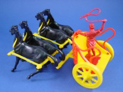 54MM Toy Soldiers Details about   Marx reissue Ben Hur playset Red chariot w/Driver & Horses 