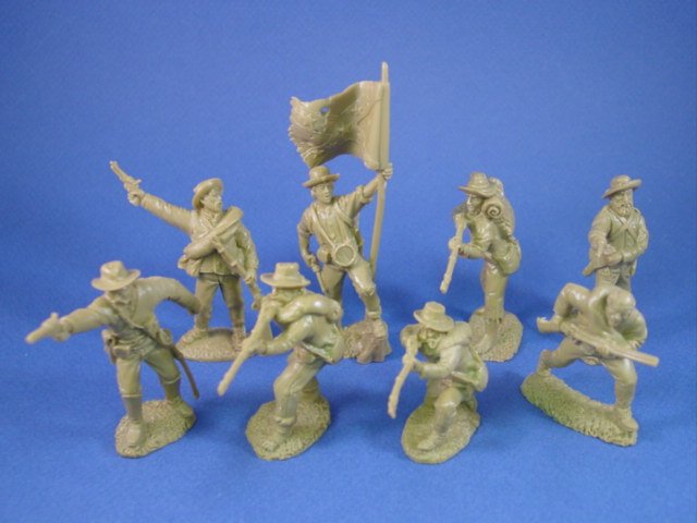 Ideal Recast Civil War C.S.A 60mm toy soldiers from original molds Infantry 