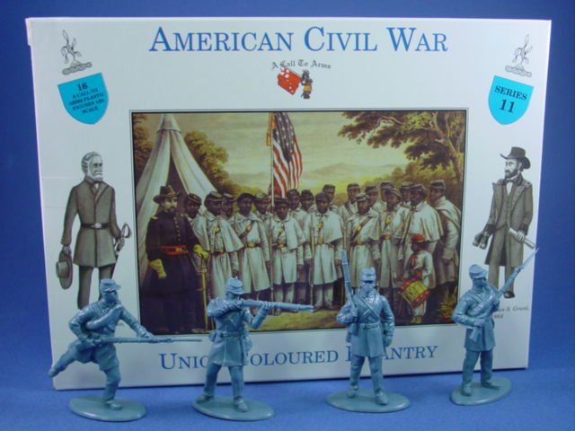 Call To Arms 1 32 Civil War Union Coloured Infantry 16 Plastic Figures