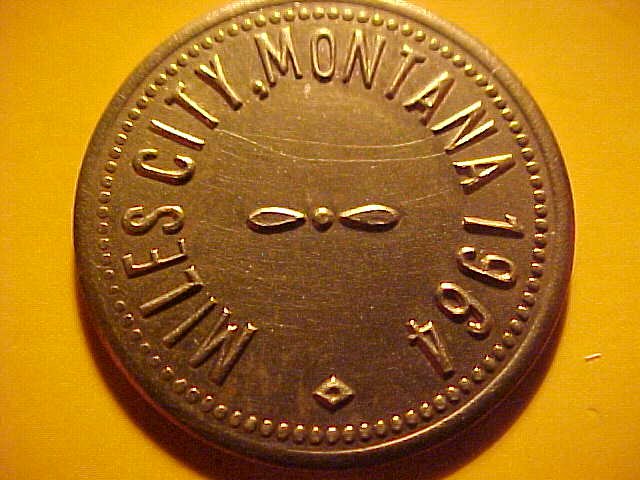 Miles City, Montana PARKING FOR MILLIGAN HOTELS 1964 Token-Unlisted