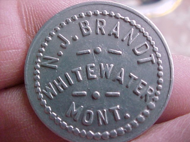 Whitewater, Montana N. J. BRANDT 50c Token