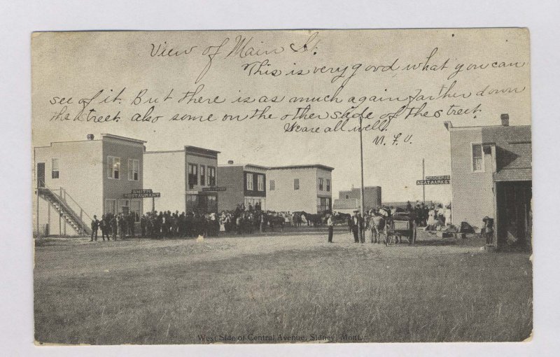 Montana, Sidney, Main Street 1906