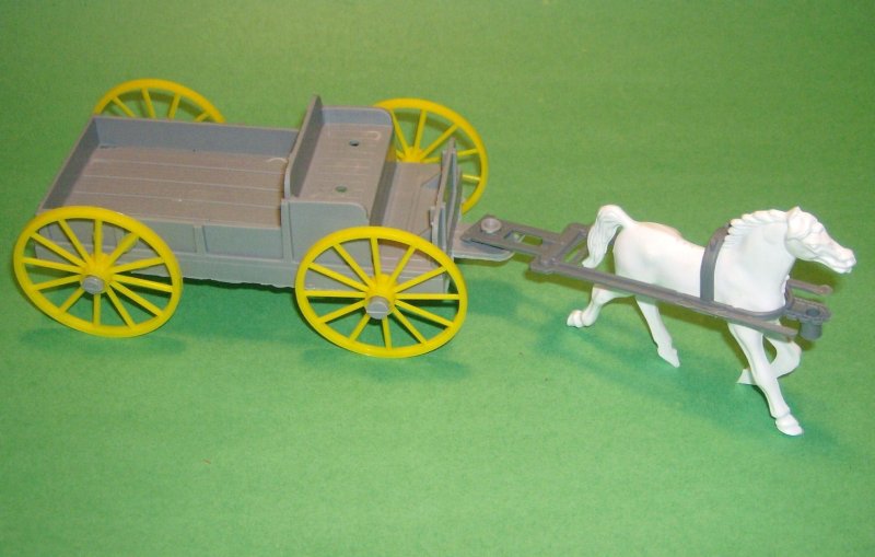 MPC Recast Grey Plastic Single Hitch Wagon