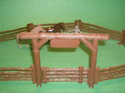 Marx Recast Plastic Western Corral Gate And Fences