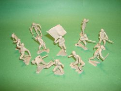 Marx Recast 32 Figure Plastic Japanese Soldiers Set