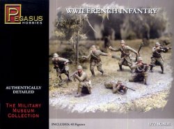 Pegasus 1/72nd Scale WWII French Infantry Plastic Soldiers Set No. 7306