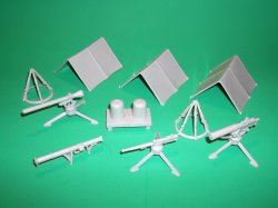 Marx Recast Military Field  Equipment Light Tan Plastic Set