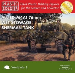 Plastic Soldier Co. 1/72 WWII Allied M4A1 76mm Wet Stowage Sherman Tank 7209