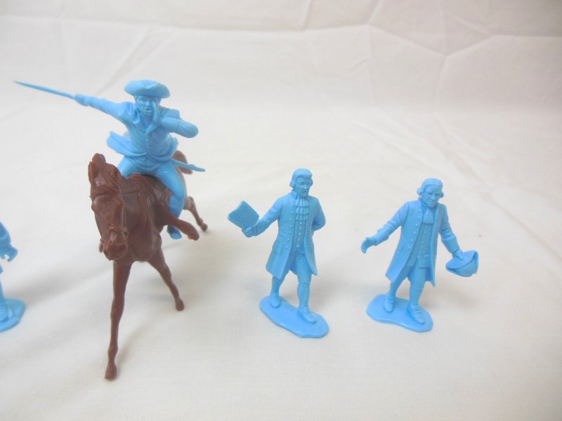 Image 1 of Marx Recast Johnny Tremain Plastic Character Revolutionay War Figures Set