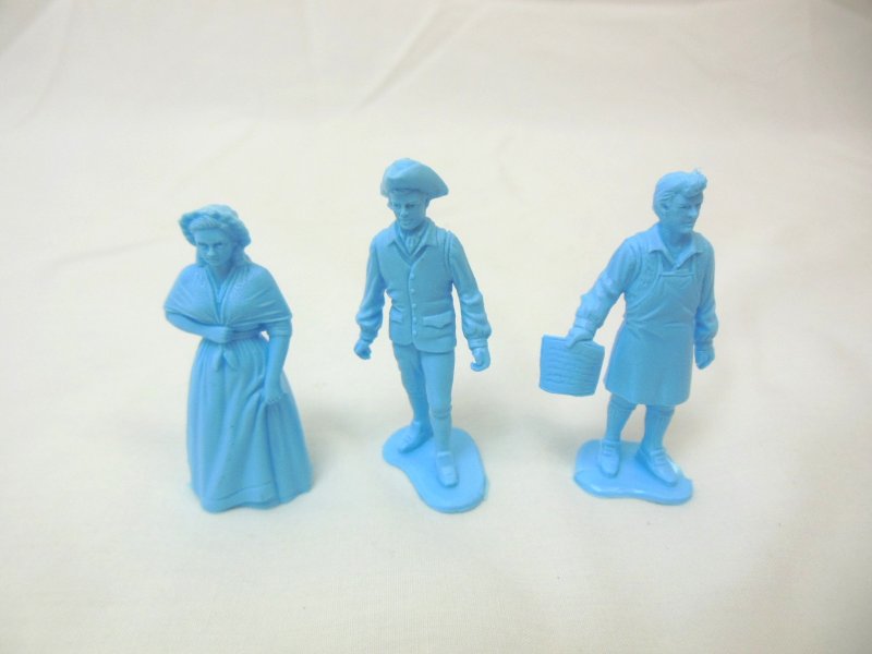 Image 2 of Marx Recast Johnny Tremain Plastic Character Revolutionay War Figures Set