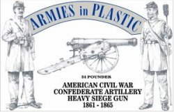 Armies In Plastic American Civil War Confederate Artillery- Heavy Seige Gun 5501