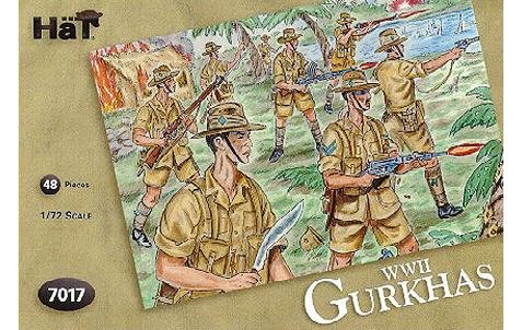 Image 0 of Airfix HAT 1/72nd Scale WWII Gurkhas Infantry Plastic Soldiers Set