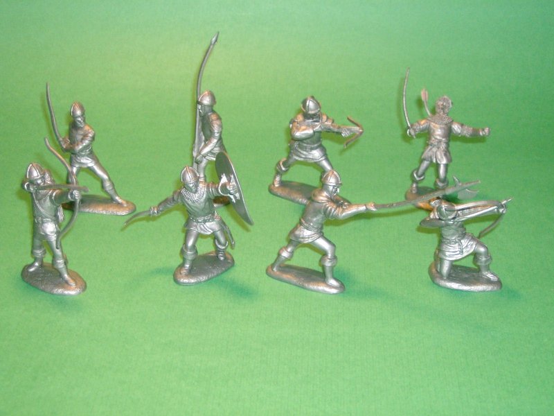 Image 1 of Barzso Playsets 1/32nd Medieval Sheriff's Men Plastic Figures Set