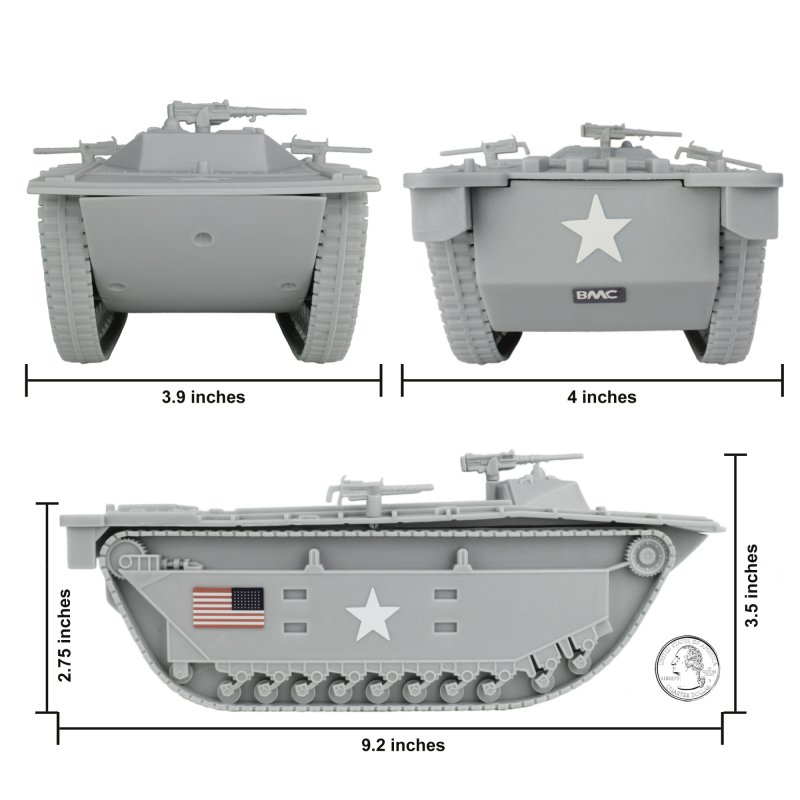 Image 2 of BMC Marines Plastic Amtrac Beach Landing Vehicle