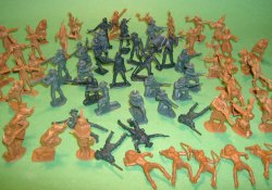 BMC Western Plastic 7th Cavalry & Indians Figures Set