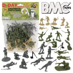 BMC World War II D-Day Plastic Soldiers 34pc Set 