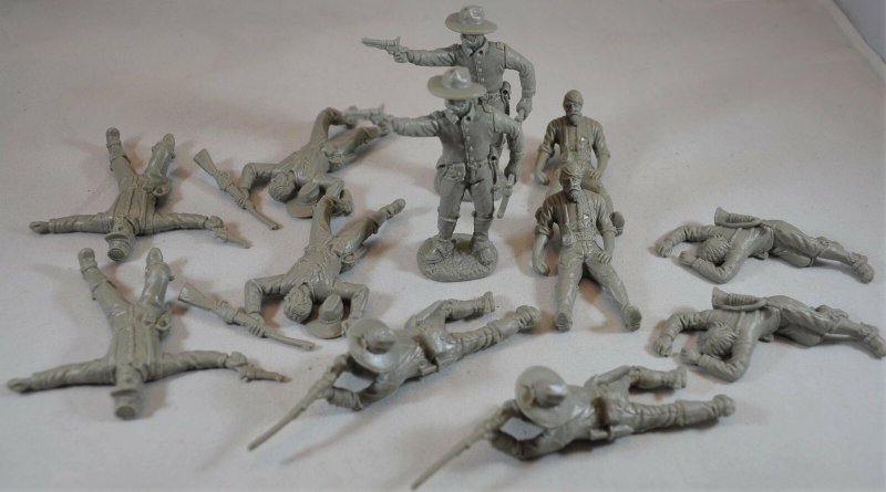 Image 0 of TSSD ACW Confederate Cavalry Dismounted w/Casualties Plastic Soldiers Set 17