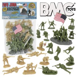 BMC Iwo Jima Marines & Japanese Plastic Soldiers 32 Pc Set 40032