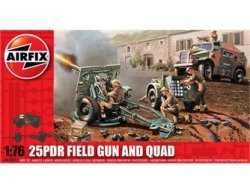 Airfix 1/72nd Scale WWII 25 Pdr Field Cannon & Quad Model Kit