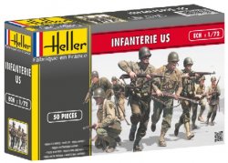 Heller 1/72nd Scale WWII US Infantry Plastic Soldiers Set