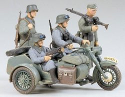 Tamiya 1/35 German BMW R75 Motorcycle w/Sidecar Plastic Model Kit 35016