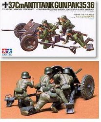 Tamiya 1/35 German 3.7cm PaK 35/36 Anti-Tank Gun Plastic Model Kit 35035 