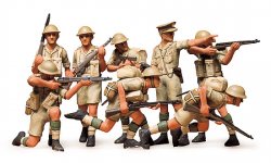 Tamiya 1/35 British 8th Army  Desert Rat (8) Soldiers Plastic Model Kit 35032