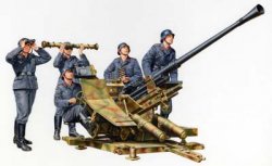 Tamiya 1/35 German 3.7cm Flak 37 AA Gun w/5 Crew Plastic Model Kit 35302