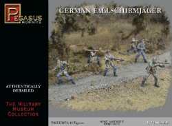 Pegasus 1/72nd Scale WWII German Paratroopers Plastic Soldiers Set No 7224.