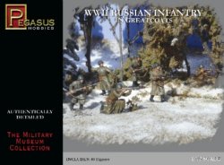 Pegasus 1/72nd Scale WWII Russian Greatcoats Infantry Plastic Soldiers Set 7271