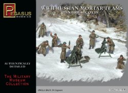 Pegasus 1/72nd Scale WWII Russian Mortar Teams Plastic Soldiers Set No. 7273