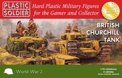 Plastic Soldier Co 1/72 WWII Allied British Churchill Tank (2) 7225
