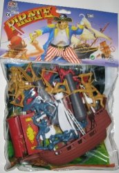 Hing Fat Deluxe Pirates And Accessories Plastic Figures Set