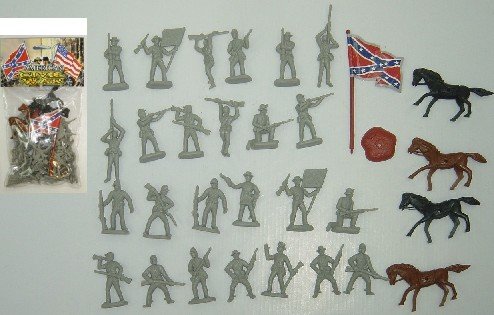 Image 0 of American Civil War Confederate Plastic Soldiers Set