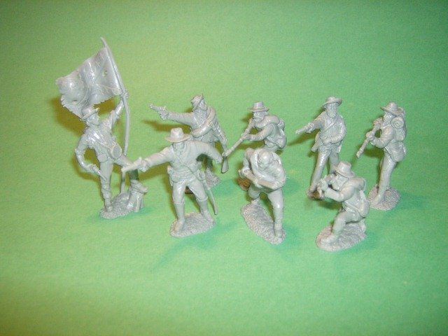 Image 0 of TSSD American Civil War Confederate Firing Line Plastic Soldiers Set 1