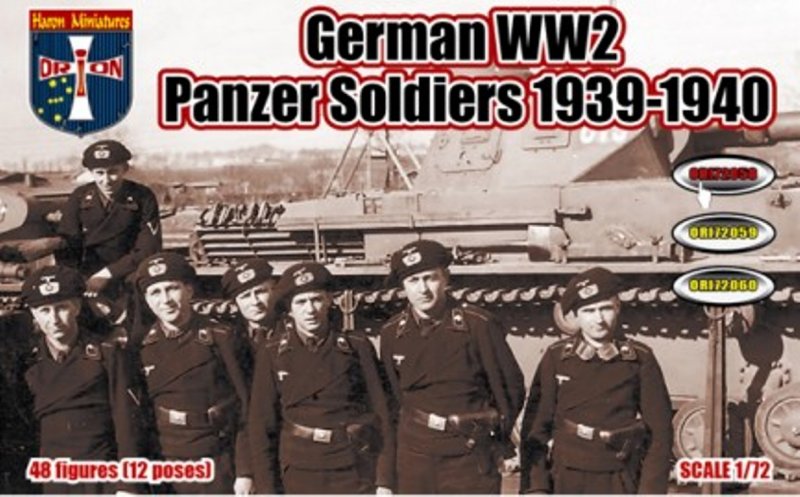 Image 0 of Orion Figures 1/72 WWII German Panzer Soldiers 1939-1940 Set 72058