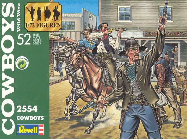 Image 0 of Revell 1/72nd Scale Western Cowboys Plastic Figures Set