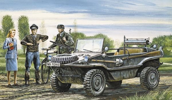 Image 0 of Italeri 1/35 Schwimmwagen Military Vehicle Model Kit