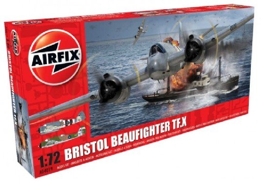Image 0 of Airfix 1/72 Bristol Beaufighter Mk X Long-Range Heavy Fighter Model Kit
