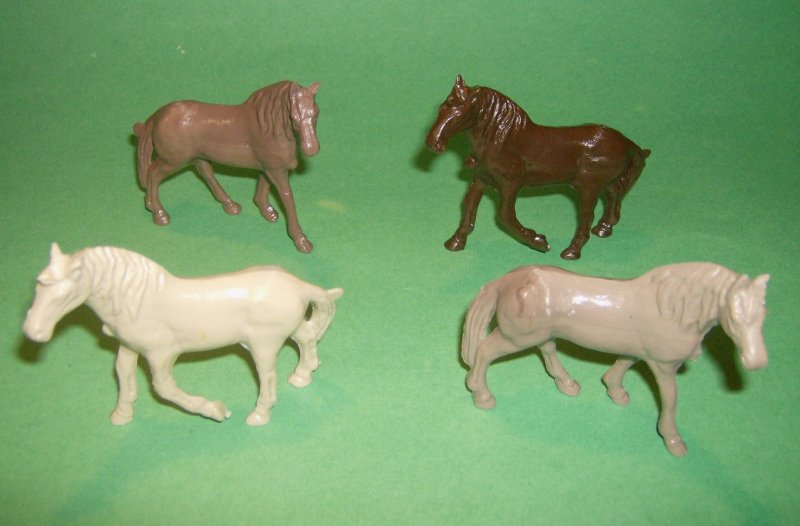 Image 0 of Set Of 4 Plastic Western Horses