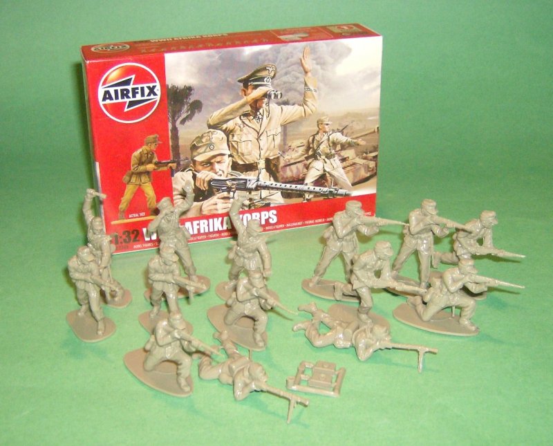 Image 0 of 1/32nd Scale Airfix World War II German Afrika Korp Plastic Soldiers Set 