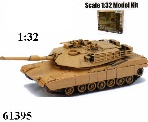 Image 0 of New Ray 1/32nd Scale Modern Battery Operated US Abrams M1A1 Tank Model Kit