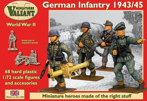 Image 0 of Valiant Miniatures 1/72 WWII German Infantry 1943/45 (68)