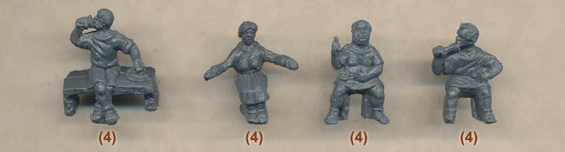 Image 1 of Linear-B 1/72nd Ancient Roman Tavern Plastic Figures Set